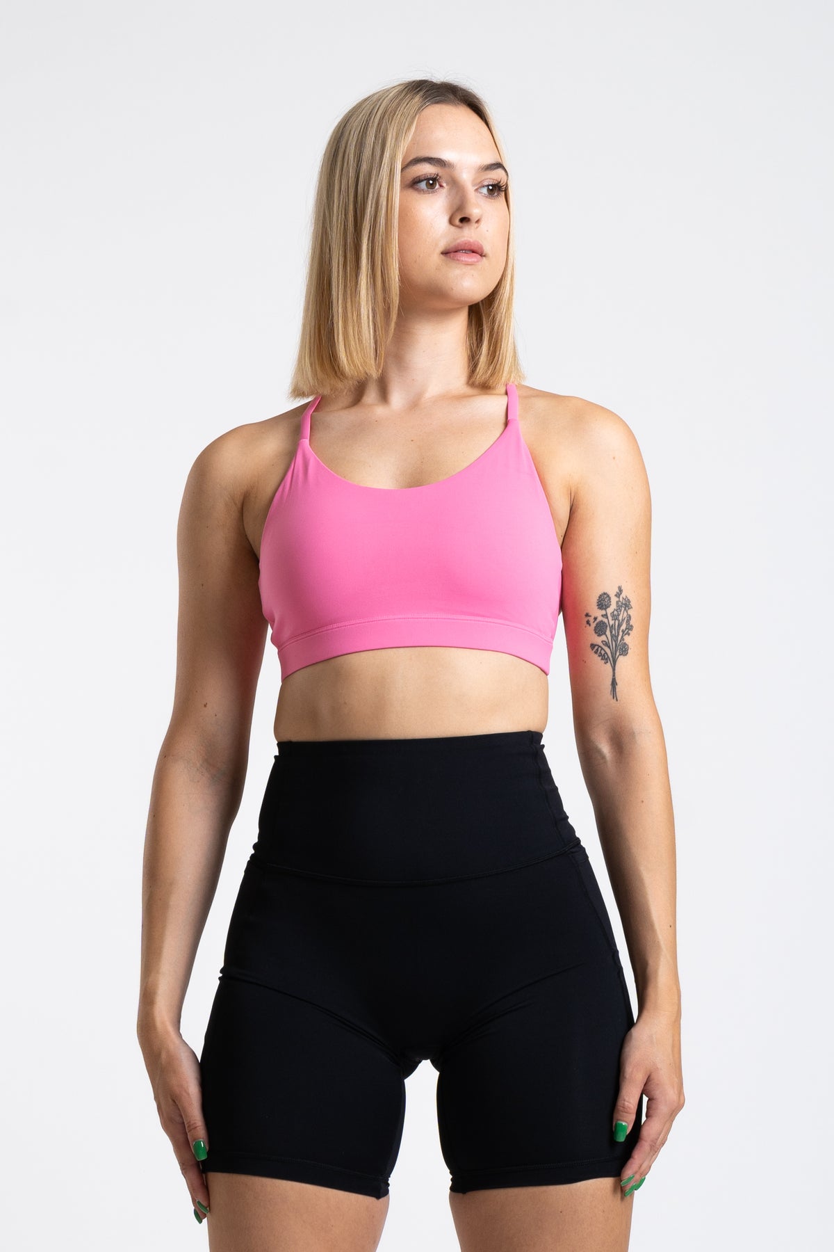 Define Backless Sports Bra - Pastel Pink